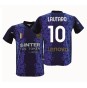 Maglia Inter ufficiale Lautaro 10 replica 2021-22 e pantaloncino nero